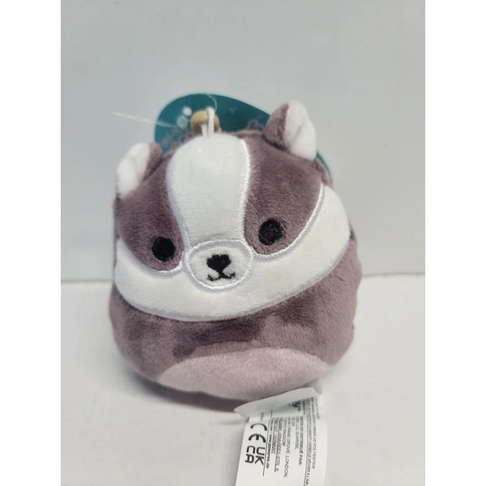 Squishmallows Mita the Badger 3.5 Inch Backpack Clip Plush Purple S3‎ #1471 NWT